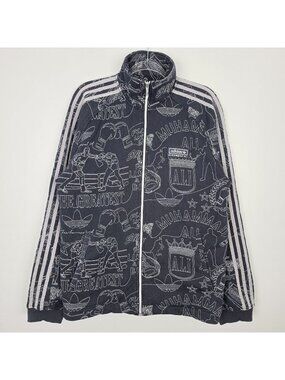 Adidas x Muhammad Ali SAMPLE Embroidered Fleece Jacket Boxing Black Size M